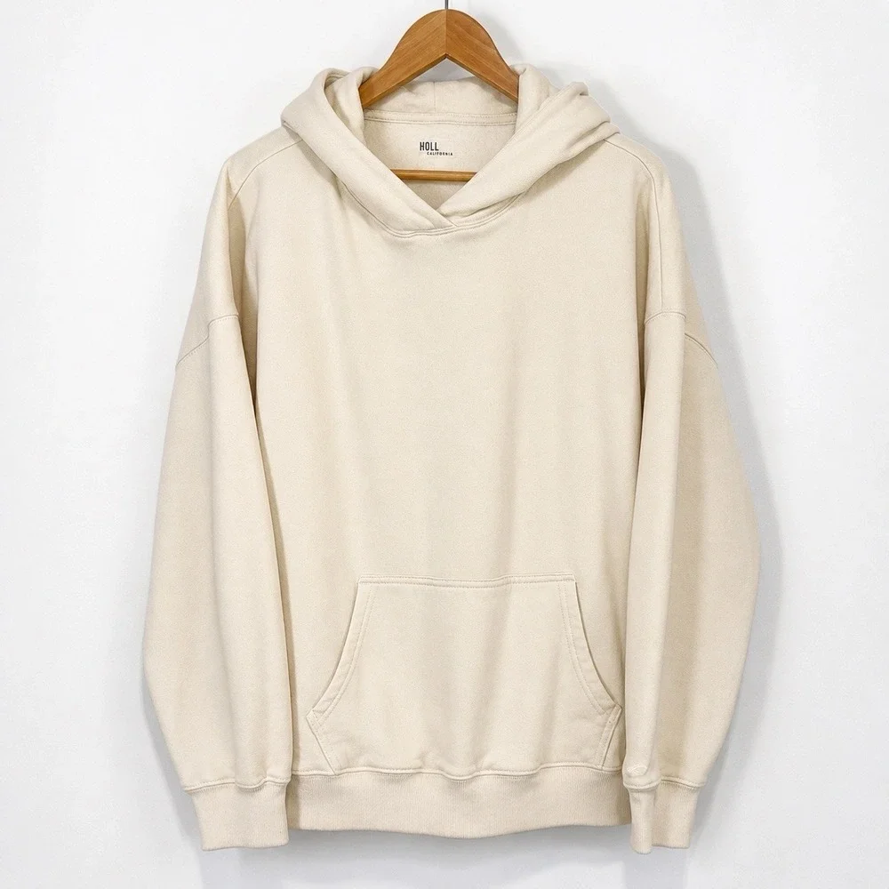 Hollister California Cream Oversized Pullover Hoodie Size Large